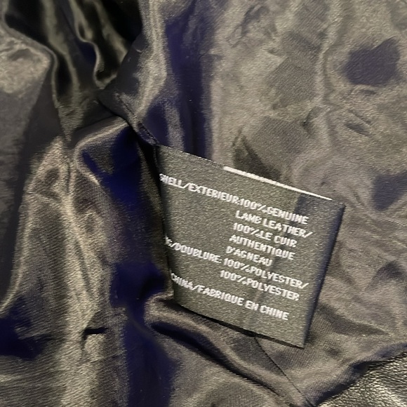 Small Black Leather DKNY Jacket - Picture 4 of 5